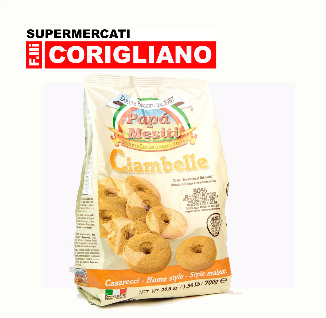 Biscotti Ciambelle papà Mesiti 700g
